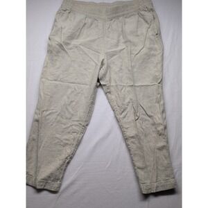 Old Navy Women Size X Large Linen Blend High Rise Straight Leg Waistband Pants